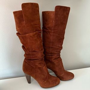 Via Spiga Brown Suede Heel Boots 8